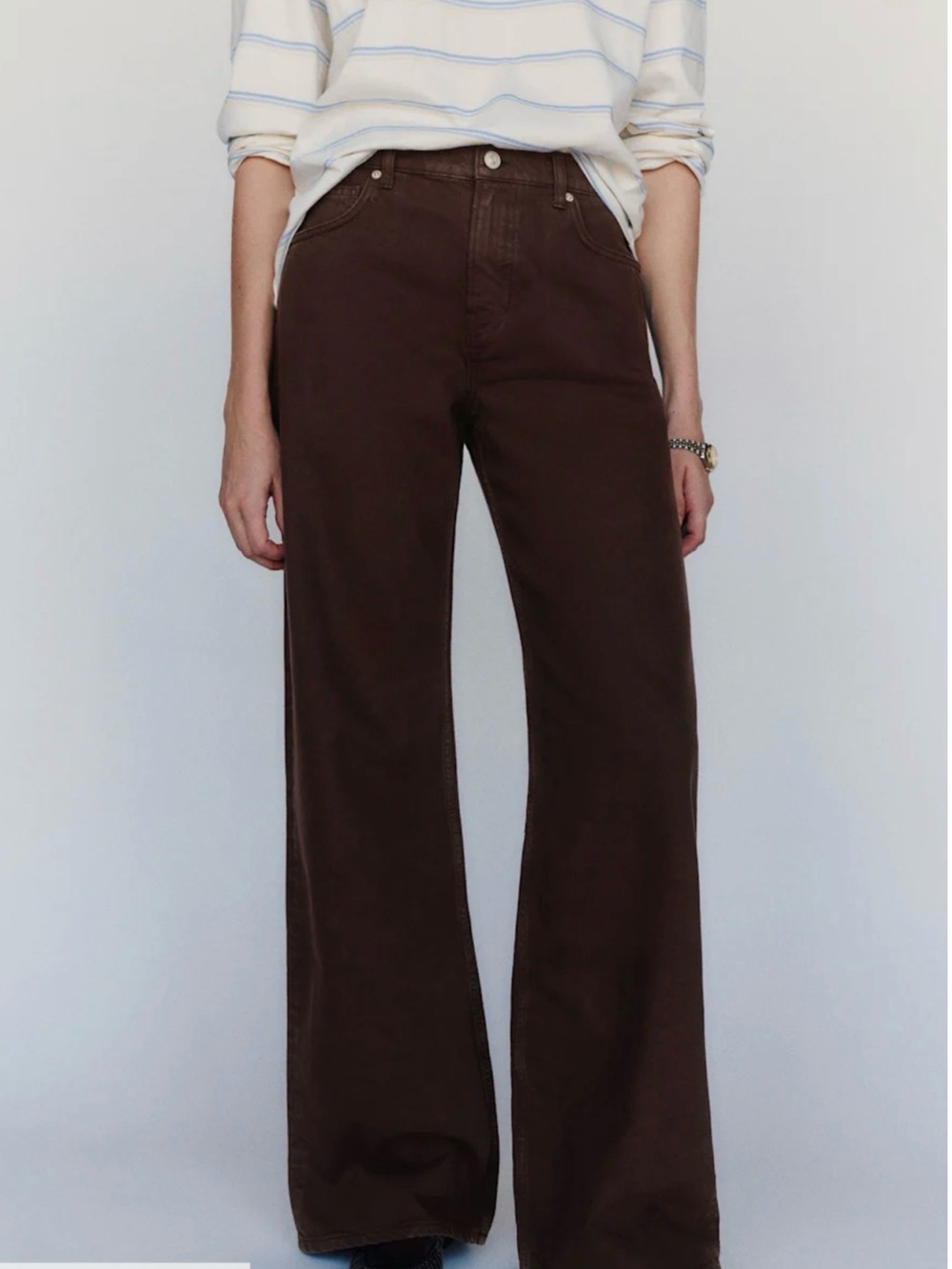 Reformation Cary Low Rise Slouchy Wide Leg Mole